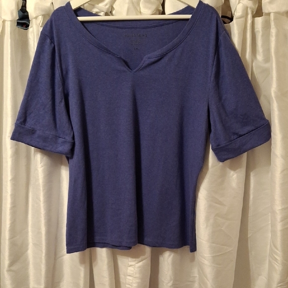 Ellen Tracy Tops - Ellen Tracy Blue Fitted Cuffed Sleeve Blouse XXL 💙💙💙💙